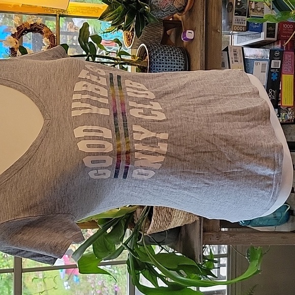 Joe Boxer Vintage Gray V-Neck Graphic Tee Y2K Size S - Picture 1 of 6